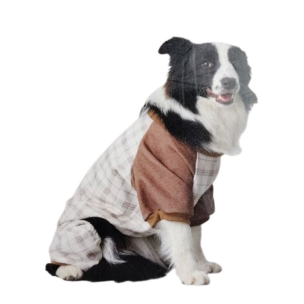 Koolaburra By UGG Xander Large Dog Pajamas With Brown Plaid Design